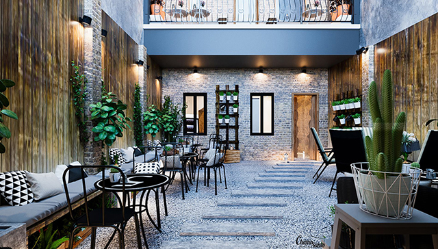 thiết kế nội thất quán cafe
